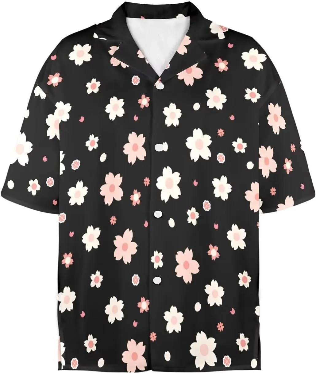 Womens Hawaiian Shirt Button Down Beach Shirts for Women Fashion Summer Tropical T-Shirts Casual Clothes