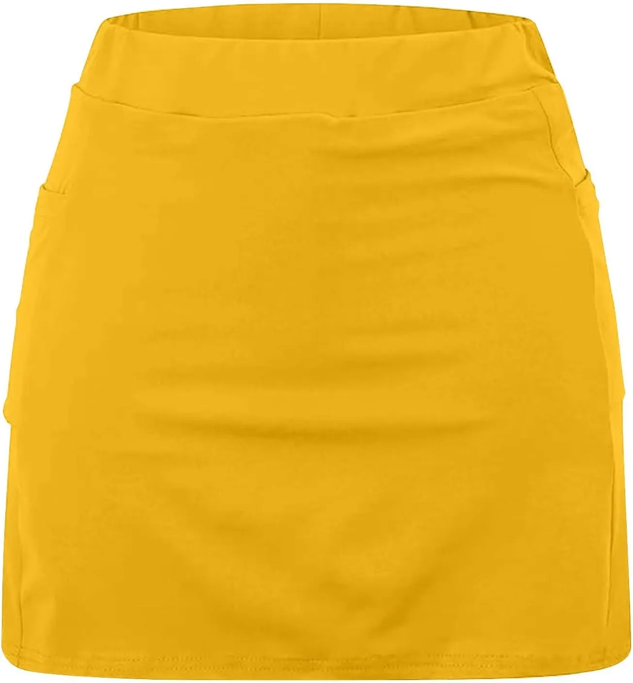 Women's Shorts Skirt Solid Mid-Rise Sports Fitness Casual Layered Shorts Thigh High Casual Exercise Pants 2025
