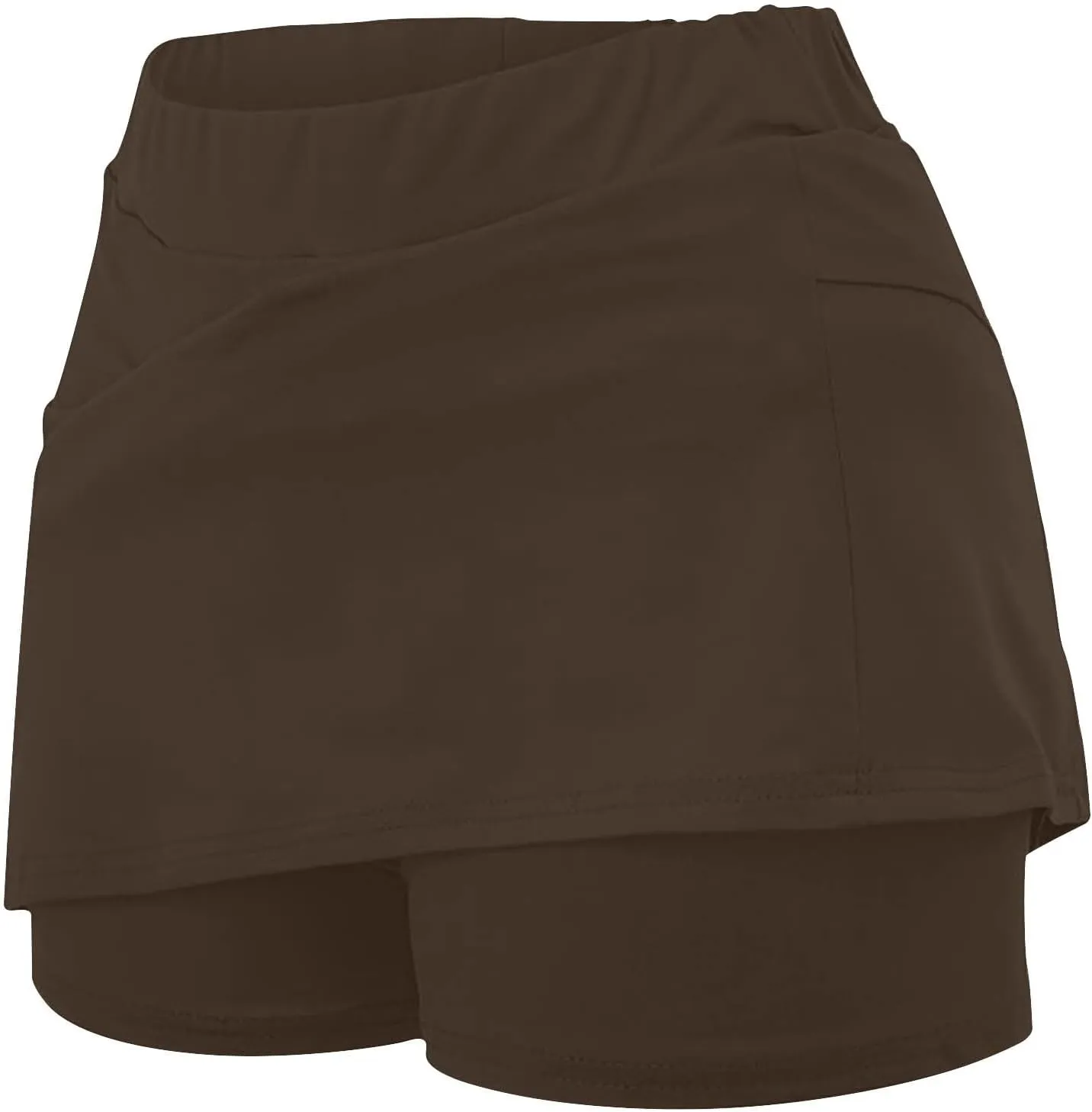 Women's Shorts Skirt Solid Mid-Rise Sports Fitness Casual Layered Shorts Thigh High Casual Exercise Pants 2025