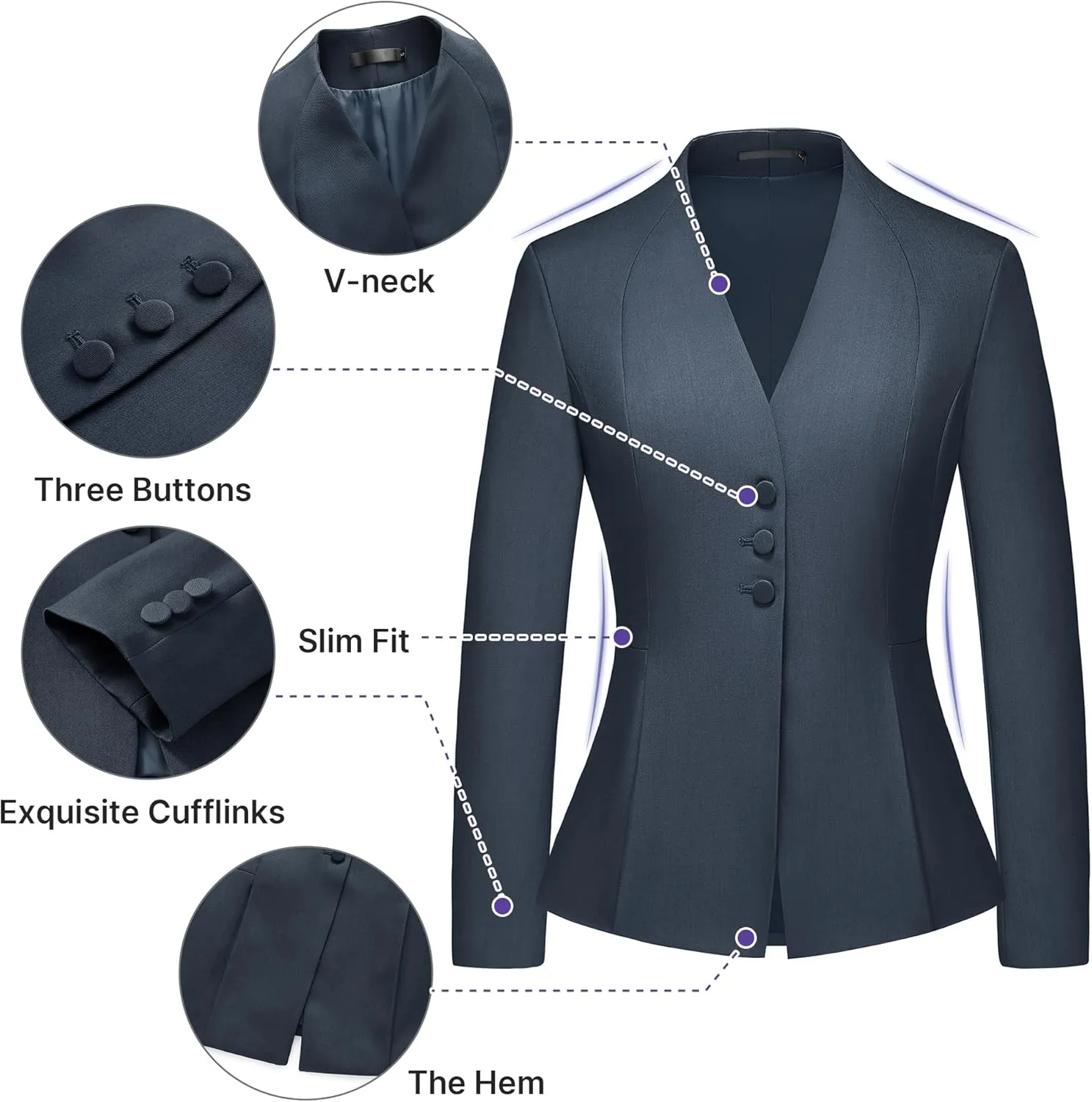 Women's Skirt Suit 2 Piece Set Business Office Suits for Women Dressy Professional Outfits