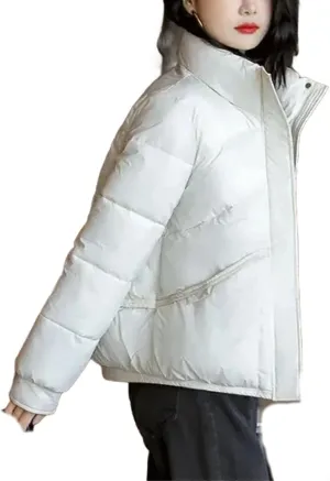 Women's Winter Jackets Down Cotton Padded Short Coats Female Oversize Outercoat Casual Stand Collar Parka Overco