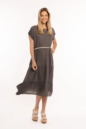 Woven Short Sleeve Dress