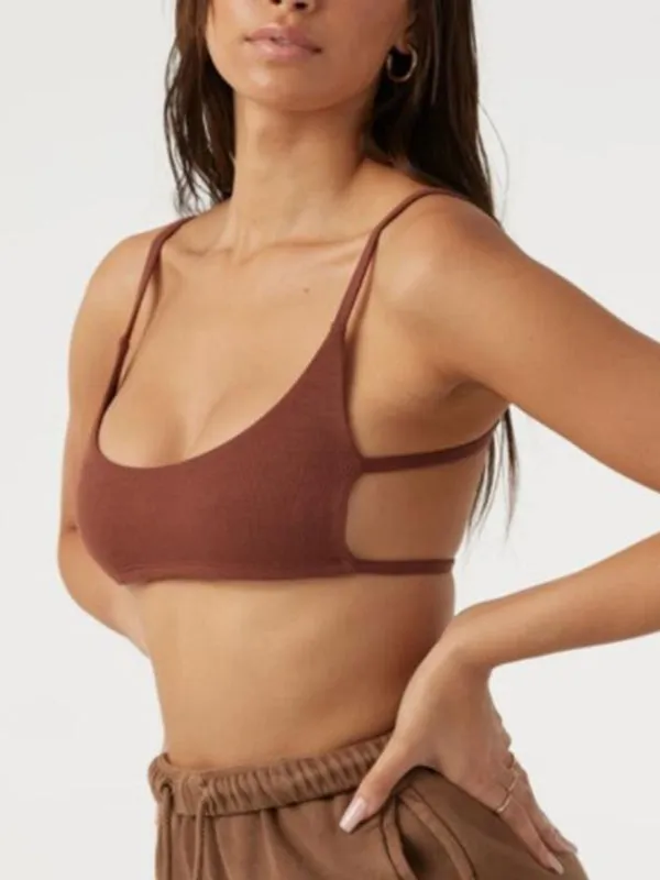 ZASUWA Female Big U Collar Backless Sports Bras