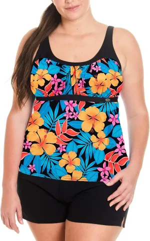 ZeroXposur Womens Stylish Plus Size Highline Tankini Tops | Ultimate Beach Essentials | Swimwear for Women and Summer Fashion