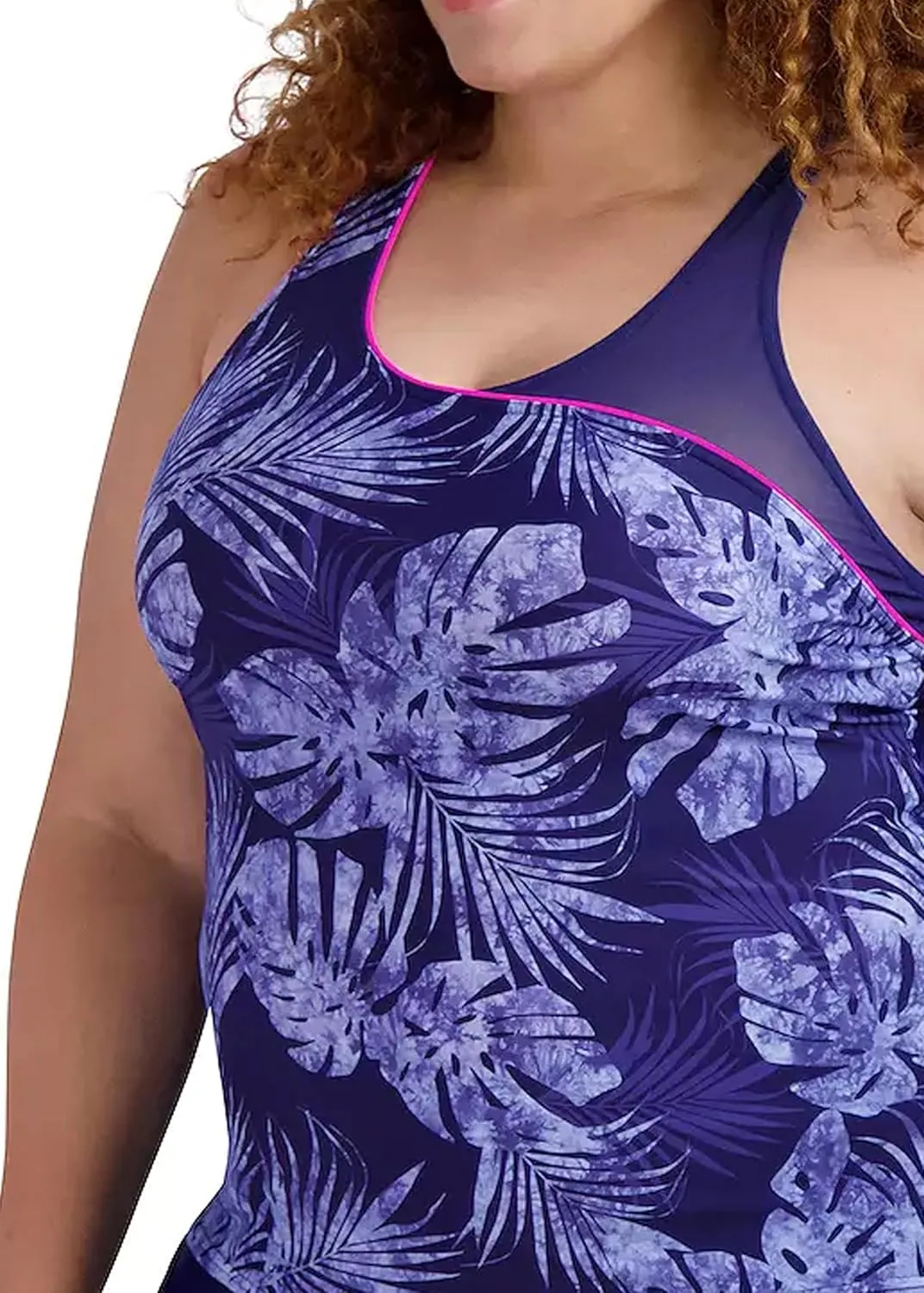 ZeroXposur Womens Stylish Plus Size Highline Tankini Tops | Ultimate Beach Essentials | Swimwear for Women and Summer Fashion