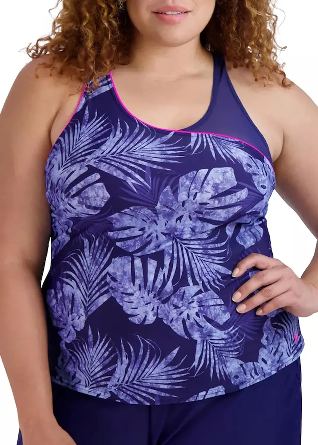 ZeroXposur Womens Stylish Plus Size Highline Tankini Tops | Ultimate Beach Essentials | Swimwear for Women and Summer Fashion