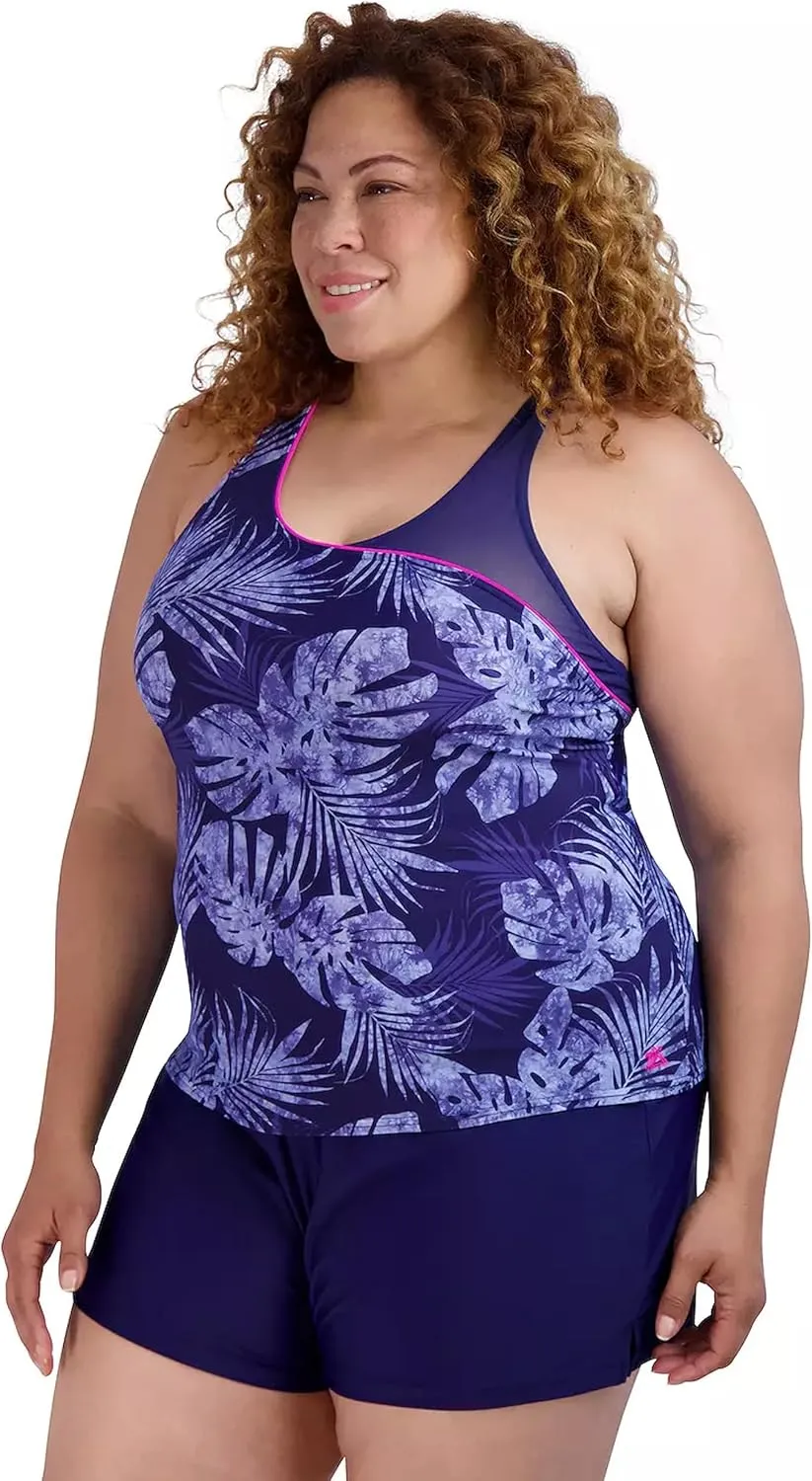 ZeroXposur Womens Stylish Plus Size Highline Tankini Tops | Ultimate Beach Essentials | Swimwear for Women and Summer Fashion